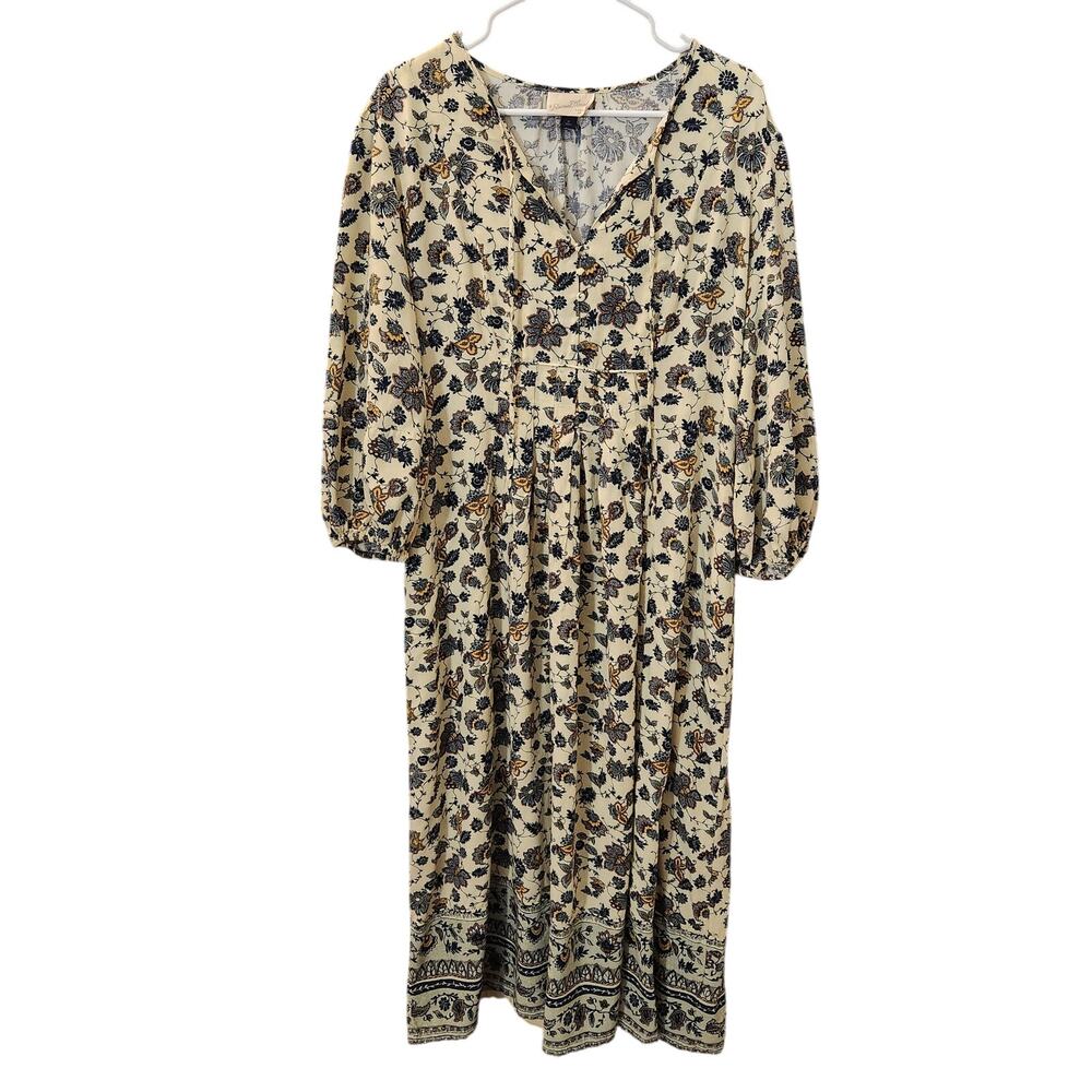 Universal Thread Floral Balloon Sleeve Midi Dress XL